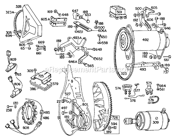 Page C Diagram and Parts List for 325430SERIES  Briggs and Stratton Engine